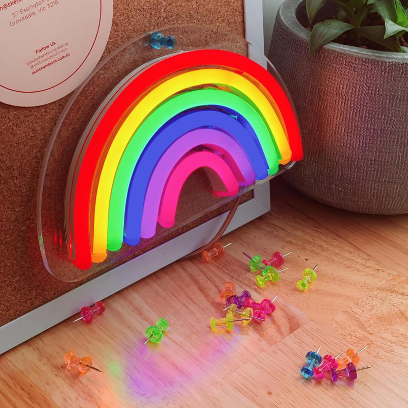 #ChasetheRainbow - Rainbow Neon Sign