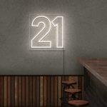 Number 21 Neon Sign